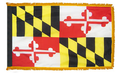 Maryland State Flag - Outdoor - Pole Hem with Optional Fringe- Nylon Made in USA.