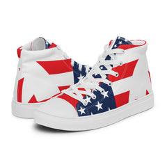 USA Canada Flags Men’s high top canvas shoes