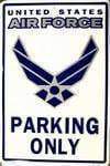 U.S. Air Force  Parking Sign.