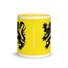 Flanders flag Mug with yellow Inside.