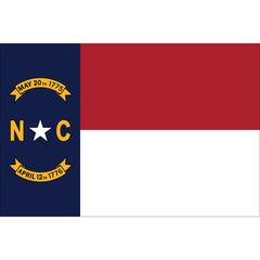 North Carolina State Flag - Outdoor - Pole Hem with Optional Fringe- Nylon Made in USA.