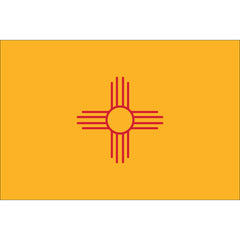 New Mexico State Flag - Outdoor - Pole Hem with Optional Fringe- Nylon Made in USA.