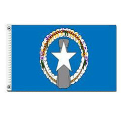 Northern Mariana Islands Flag - Outdoor - Pole Hem with Optional Fringe- Nylon Made in USA.