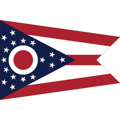 State of Ohio Flag Nylon Embroidered.