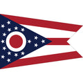 Ohio State Flag - Outdoor - Pole Hem with Optional Fringe- Nylon Made in USA