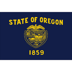Oregon State Flag - Outdoor - Pole Hem with Optional Fringe- Nylon Made in USA.