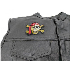 Pirate Skull Patch Red Hat - Eye Patch - 2 x 3 inch.