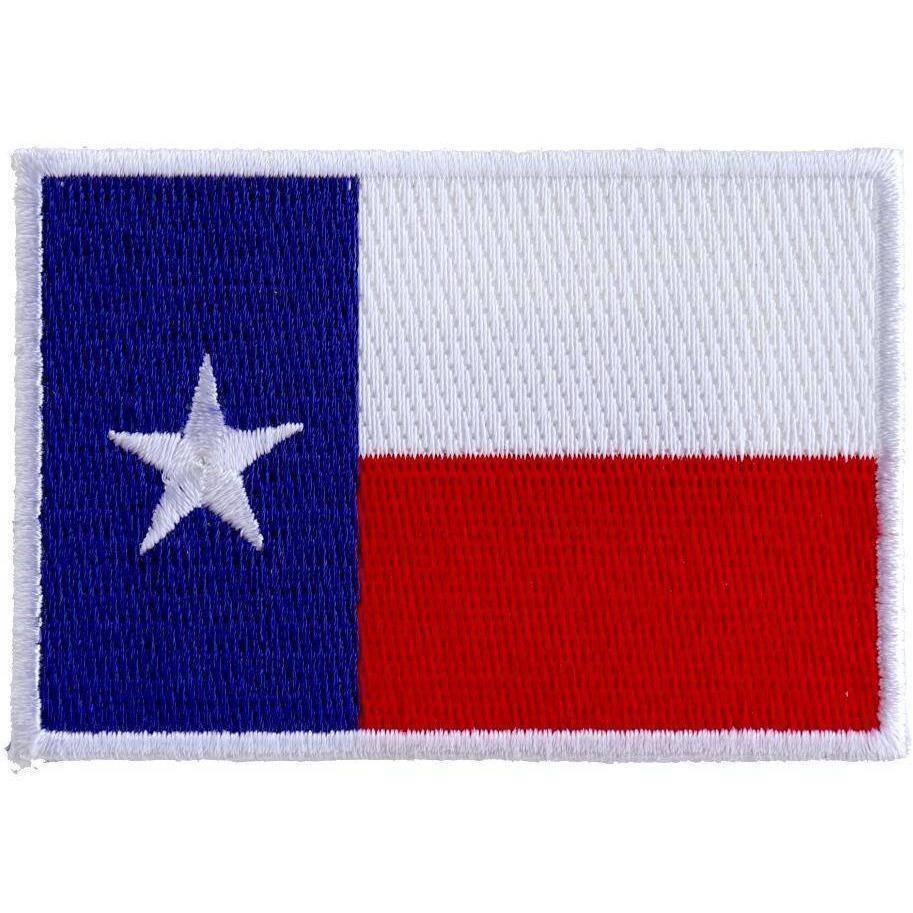 State of Texas Flag White Border Patch - 2 x 3 inch.