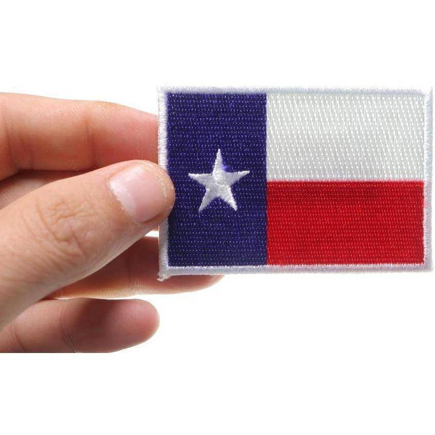 State of Texas Flag White Border Patch - 2 x 3 inch.