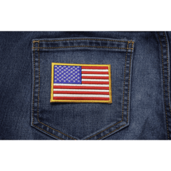 US Flag Patch - 2x3 inch 50 Star American Flag.