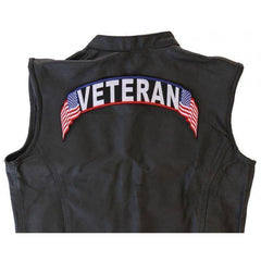 Veterans US Flag Rocker Patch 2.5 x 12 inches.