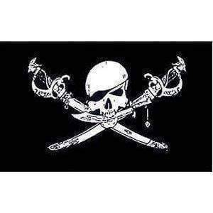 Pirate Flag, Brethren Of the Coast Jolly Roger Flag 4 X 6 inch on stick.