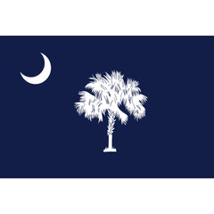 South Carolina State Flag - Outdoor - Pole Hem with Optional Fringe- Nylon Made in USA.