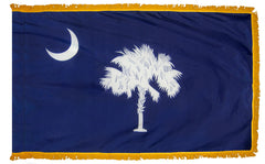 South Carolina State Flag - Outdoor - Pole Hem with Optional Fringe- Nylon Made in USA.