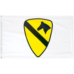 1st Cavalry Division (White) Flag 3 X 5 ft. (USA Made).