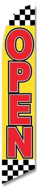 Checkered Open Advertising Banner (banner only).