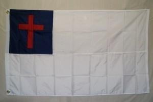 Christian Nylon Embroidered Flag 2 x 3 ft..