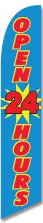 Open 24 Hours Advertising Banner (Complete set).