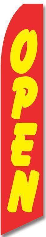 Red Open Advertising Flag (Flag Only).