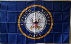 US Navy Emblem Flag - Nylon Printed 3 x 5 ft..