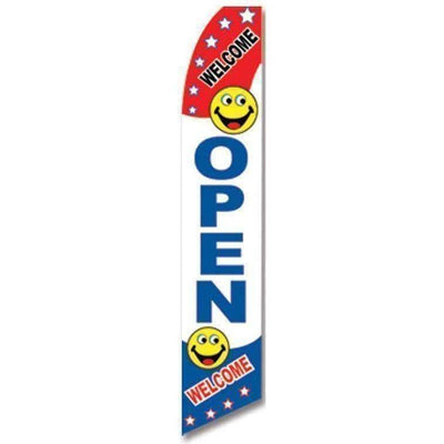 Welcome Open Advertising Flag (Flag Only).