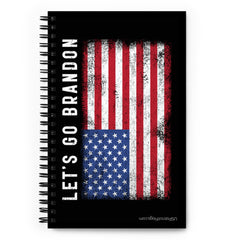 Lets Go Brandon USA Spiral notebook.