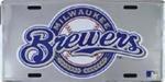 Milwaukee Brewers MLB Chrome License Plate.