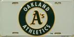 Oakland Athletics A's MLB Baseball License Plate.