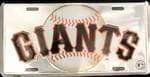 San Francisco Giants MLB Chrome License Plate.