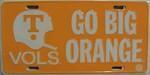 Tennessee Go Big Orange T VOLS - College License Plate.