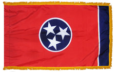 Tennessee State Flag - Outdoor - Pole Hem with Optional Fringe- Nylon Made in USA.