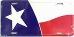Flag of Texas Waving Flag License Plate.