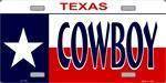 Texas Cowboy License Plate.