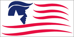 American Trump Flag bumper sticker.