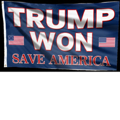 Trump Won Save America 🇺🇸 Flag Made in USA.
