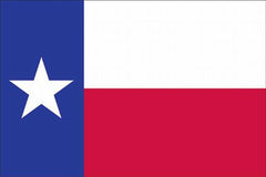 State of Texas Flag Pole Hem with Optional Fringe- Nylon Made in USA.