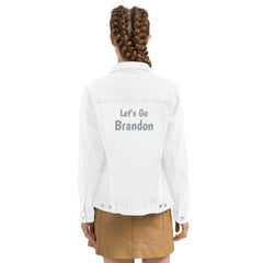 Let's Go Brandon Unisex denim jacket.