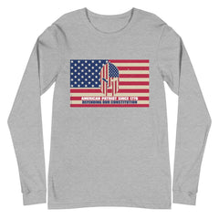 American Patriot Defending Our Constitution Unisex Long Sleeve Tee.