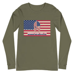 American Patriot Defending Our Constitution Unisex Long Sleeve Tee.