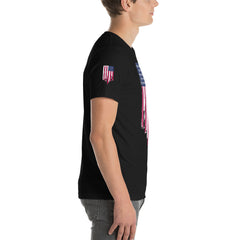 Battle torn American Flag Short-Sleeve Unisex T-Shirt.