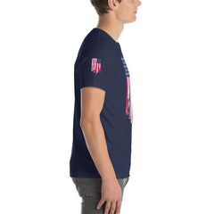 Battle torn American Flag Short-Sleeve Unisex T-Shirt.