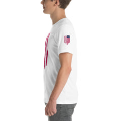 Battle torn American Flag Short-Sleeve Unisex T-Shirt.