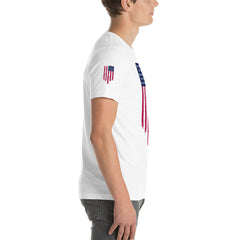 Battle torn American Flag Short-Sleeve Unisex T-Shirt.