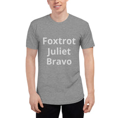 Foxtrot Juliet Bravo Unisex Tri-Blend Track Shirt.