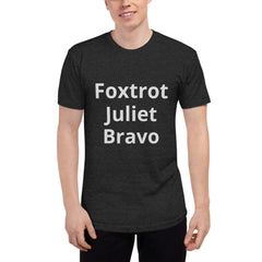 Foxtrot Juliet Bravo Unisex Tri-Blend Track Shirt.