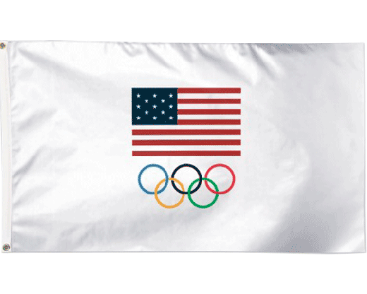 USOC Olympic Rings Flag - Made in USA – US Patriot Colors