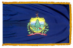 Vermont State Flag - Outdoor - Pole Hem with Optional Fringe- Nylon Made in USA.