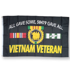 3'x5' Vietnam Veteran All Gave Some, 58479 Gave All Flag - Rough Tex