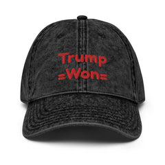 Trump Won Vintage Cotton Twill Cap.