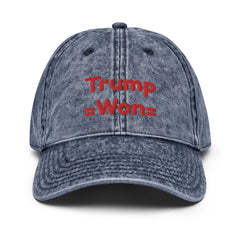 Trump Won Vintage Cotton Twill Cap.